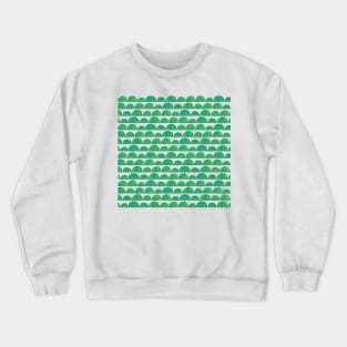 Green Ink Wash Semi Circles Crewneck Sweatshirt